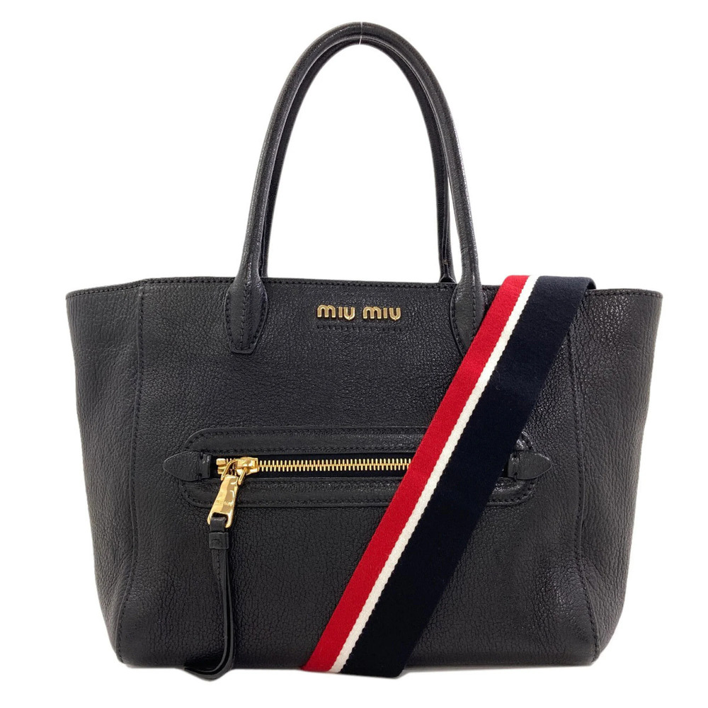 Miu Miu Miu 2-Way Tote Bag, Leather, Women's MIUMIU